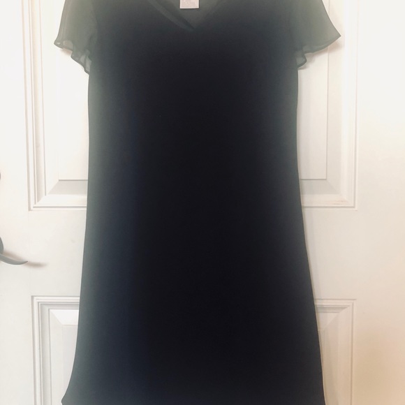 Jones New York Black Petite Chiffon Dress Size 6 - Picture 6 of 7
